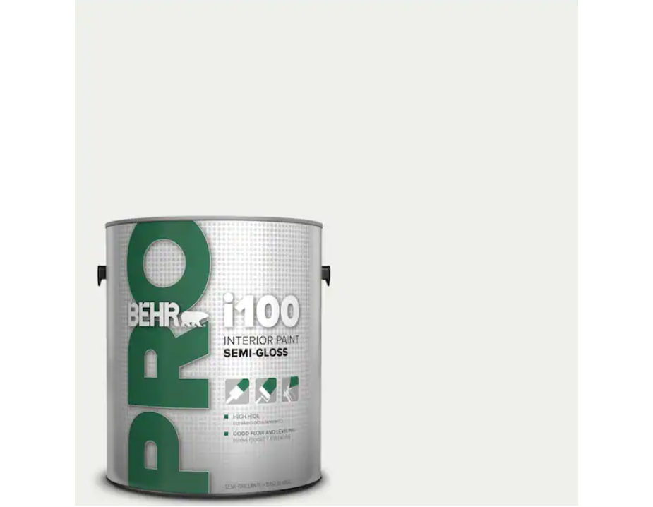 BEHR PRO 1 gal. i100 White Base Semi-Gloss Interior Paint