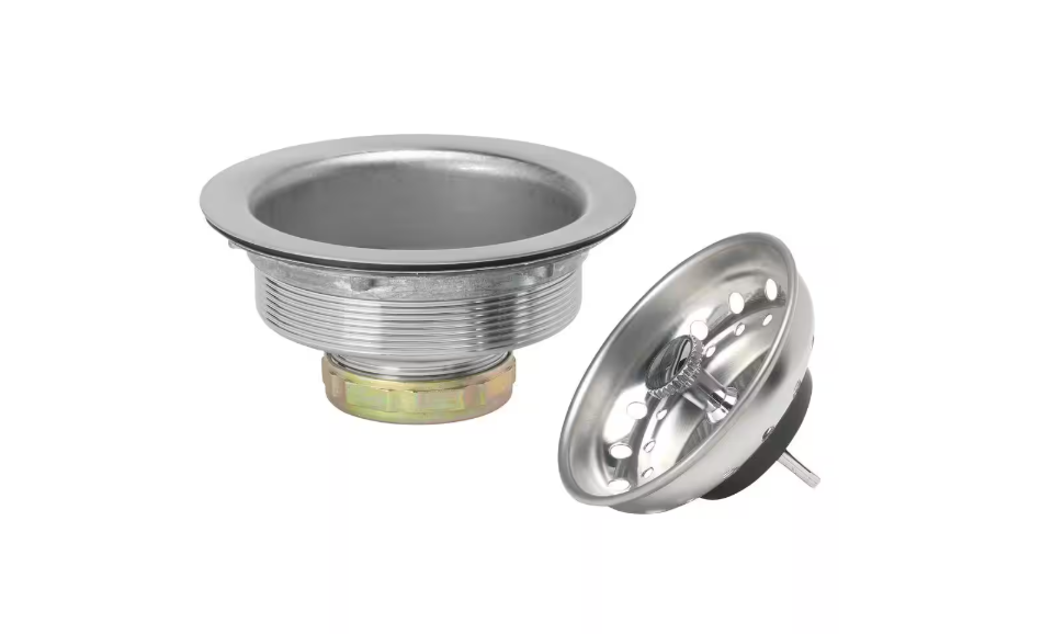 Glacier Bay 3/4 in. Standard Post Sink Strainer in Brushed Steel