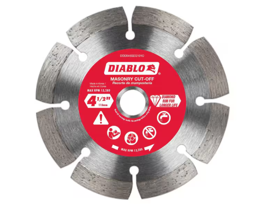 DIABLO 4-1/2 in. Diamond Blade Segmented Rim Masonry Cut Off