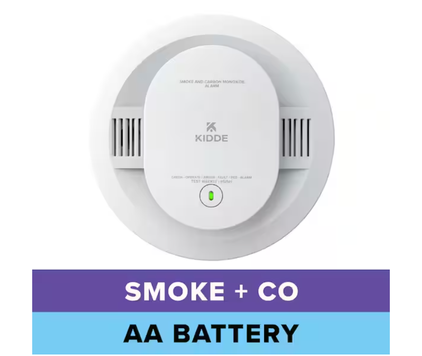 Kidde Battery Powered Smoke and Carbon Monoxide Detector with LED Warning Lights and Voice Alarm 21032777