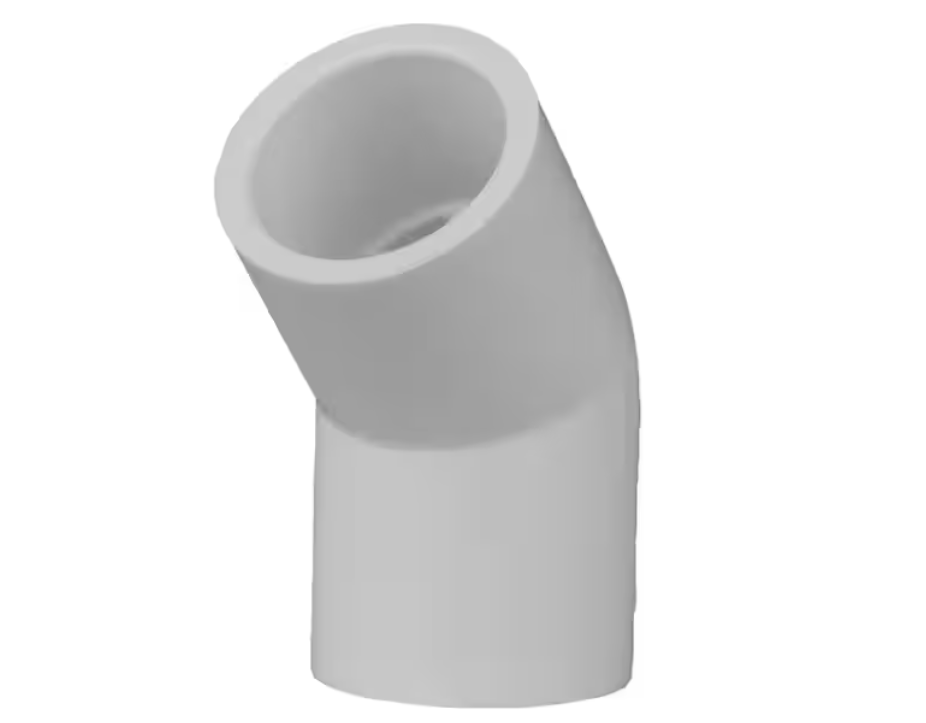 Charlotte Pipe 2 in. x 2 in. 45 Degree PVC Socket x Socket Elbow Fitting
