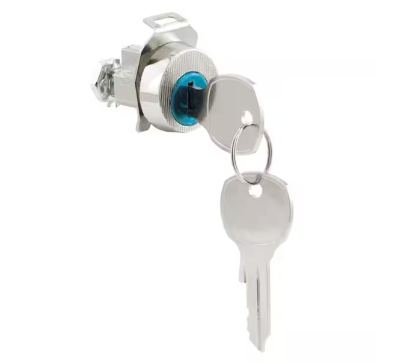 Prime-Line 1 in. Dia Face, Mailbox Lock, No Cams, Diecast Construction, Nickle Plated Finish, Auth-Florence, Opens Clockwise, 90