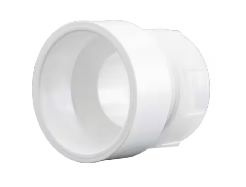 Charlotte Pipe 1-1/2 in. PVC DWV Female Trap Adapter with Washer/P-Nut