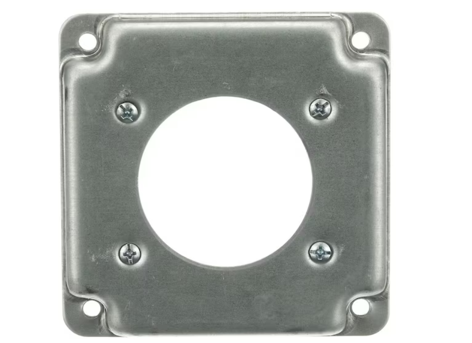 Steel City 1/2 in. Raised 4in. Square Cover For 30 or 50 Amp Receptacle (RS13-10R)