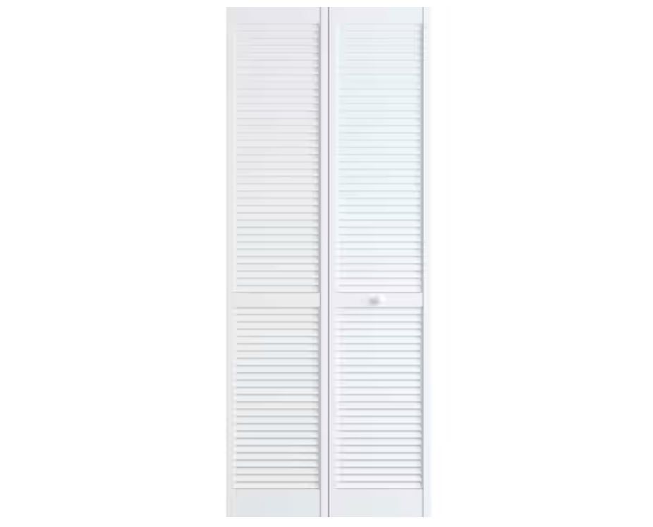 Veranda 24 in. x 80 in. Solid Core White Wood Interior Closet Bi-fold Door