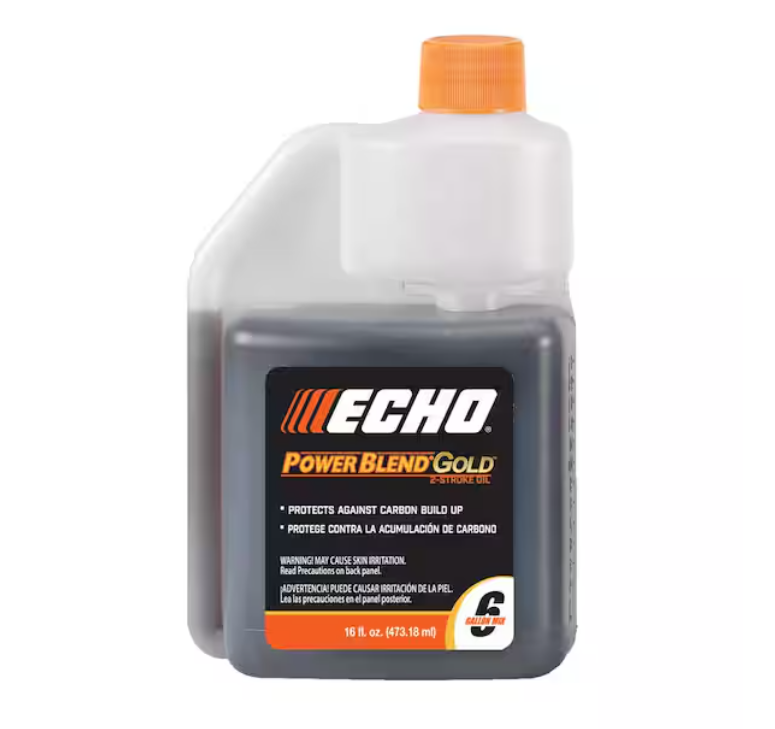ECHO PowerBlend Gold 16 oz. 2-Stroke 2-Cycle Engine Oil for 50:1 Mixing with 6 Gallon Yield and Easy Measuring Squeeze Bottle
