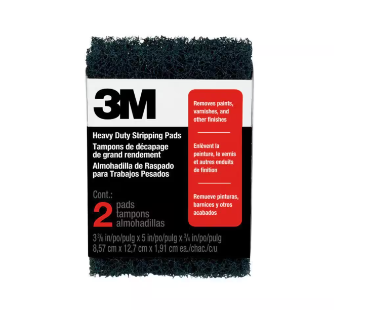 3M 3-3/8 in. x 5 in. x 3/4 in. Heavy-Duty Stripping Pads (2-Pack)