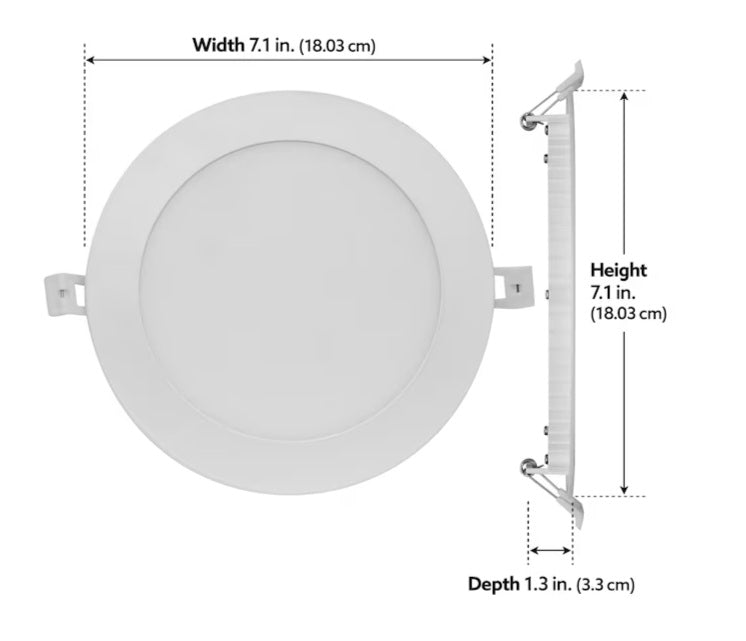 Utilitech Set Select White/Black 6-in 850 -Lumens Switchable white Round Dimmable LED Canless Wet rated Recessed Downlight