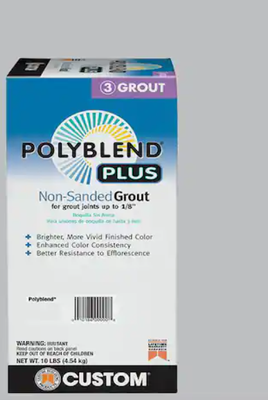 Custom Building Products Polyblend Plus #115 Platinum 10 lb. Unsanded Grout