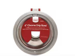 6 in Smart Choice Universal Electric range Drip pan ( Chrome )