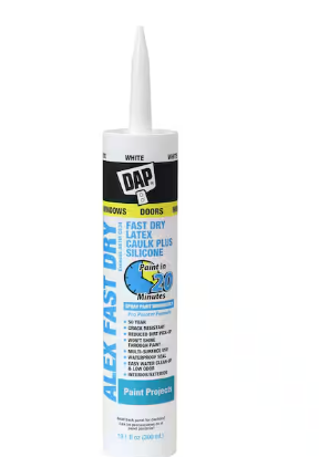 DAP Alex Fast Dry 10.1 oz. White Acrylic Latex Plus Silicone Caulk