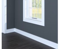 RELIABILT 9/16-in x 3-1/4-in x 8-ft Craftsman Primed Finger Jointed 433E Baseboard Moulding