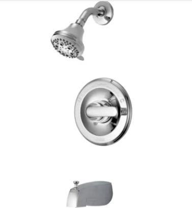Delta Classic Chrome 1-handle 5.0-in Round Bathtub and shower Faucet with Valve