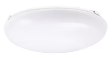 Utilitech 1 -Light 14-in Matte White Integrated LED Flush Mount Light