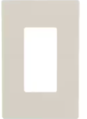 Eaton 1 -Gang Midsize Size Light almond Polycarbonate Indoor Screwless Decorator Wall Plate