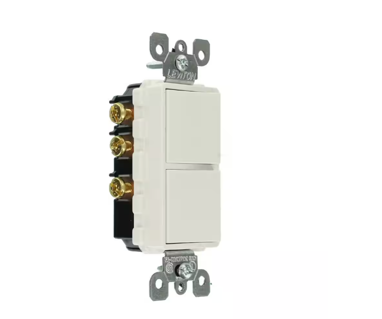 Decora 15 Amp 3-Way AC Combination Switch, White 5641-WS