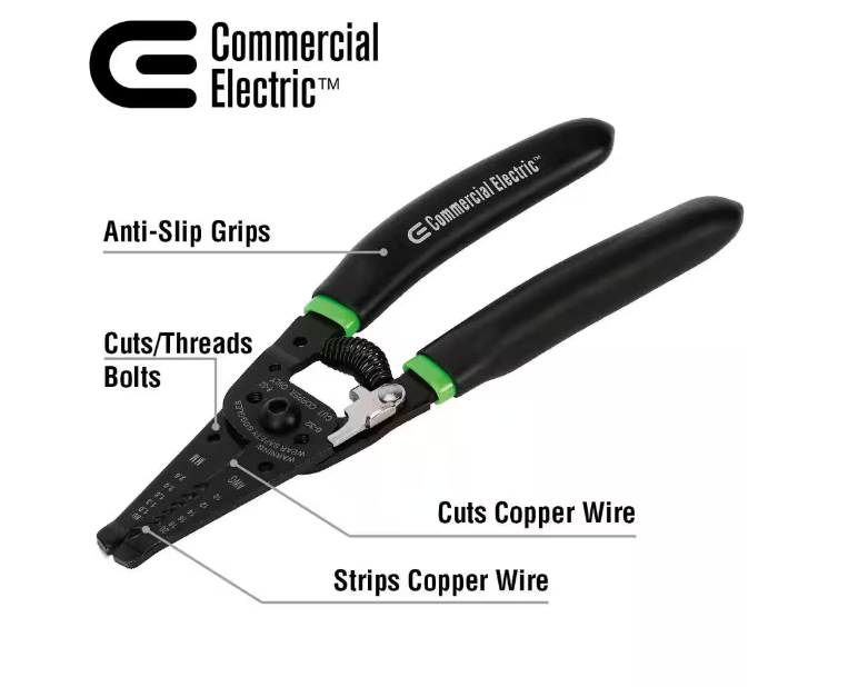 Commercial Electric 7 in. Wire Stripper and Cutter