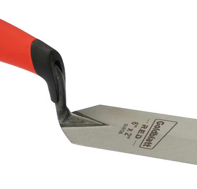 Goldblatt RED SINCE 1885 6 in. x 2 in. Pro Margin Trowel (1-Piece)