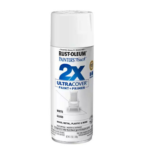 Rust-Oleum Painter's Touch 2X 12 oz. Gloss White General Purpose Spray Paint