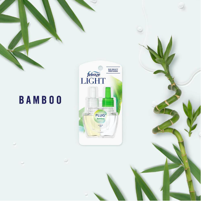 Febreze Plug Light 0.87 oz. Bamboo Scent Scented Oil Refill And Oil Plug-In Air Freshener