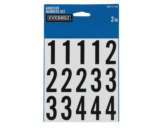 Everbilt 2 in. Self-Adhesive Vinyl Number Pack