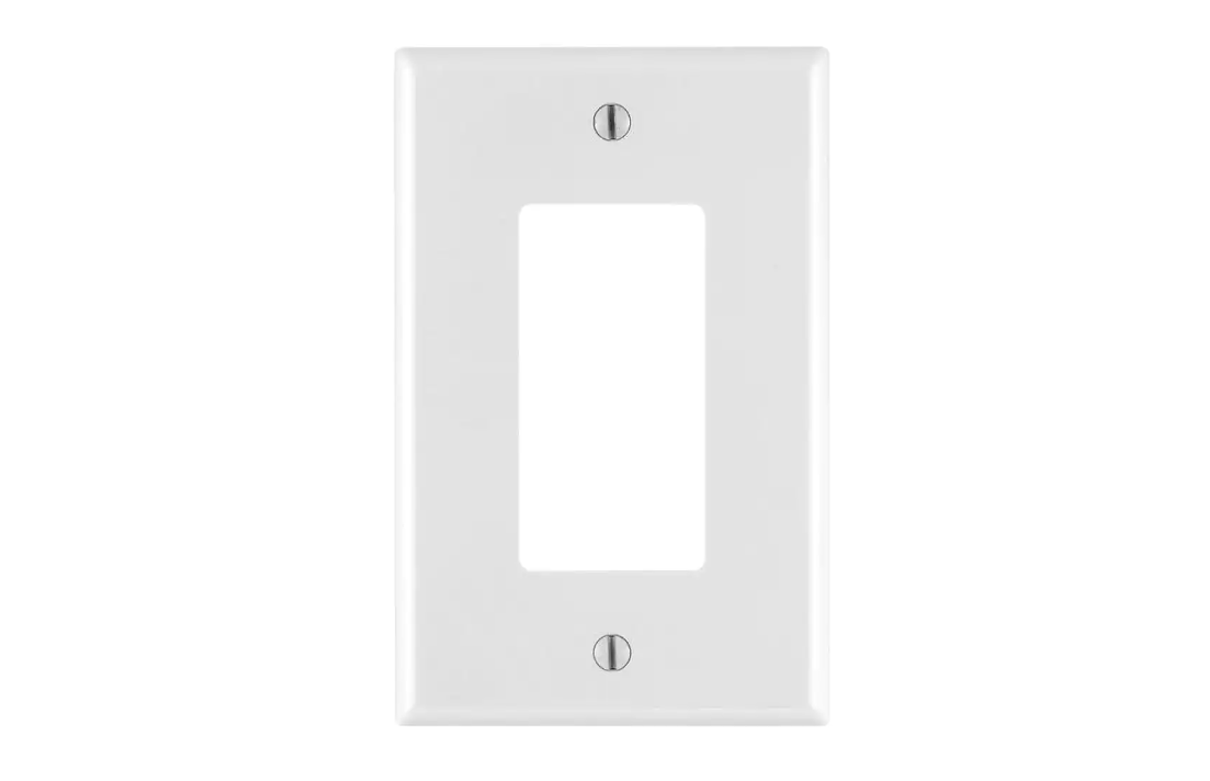 Leviton 1-Gang White Decora/Rocker Nylon Midway/Midsize Wall Plate (1-Pack) PJ26-W