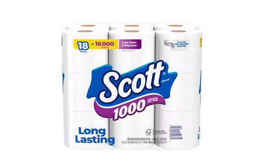 Scott Bath Tissue 1000-Sheet (18 Rolls) Toilet Paper