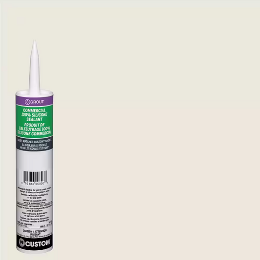 Custom Building Products Commercial #381 Bright White 10.1 oz. Silicone Caulk