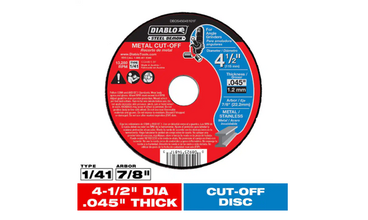 DIABLO Steel Demon 4-1/2 in. x 0.045 in. x 7/8 in. Metal Cut Off Type 1