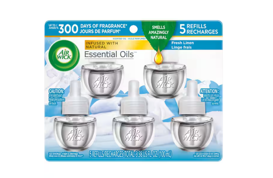 Air Wick 0.67 oz. Fresh Linen Automatic Air Freshener Oil Plug-In Refill (5-Refills)