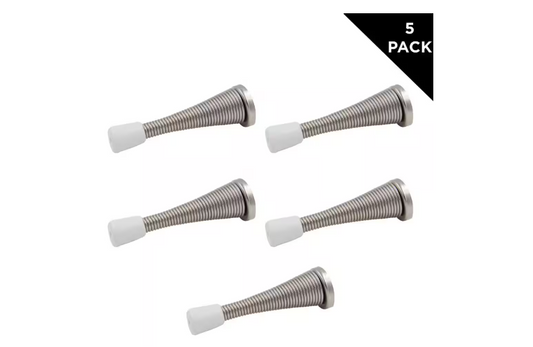 Everbilt (5-Pack) Satin Nickel Spring Door Stop