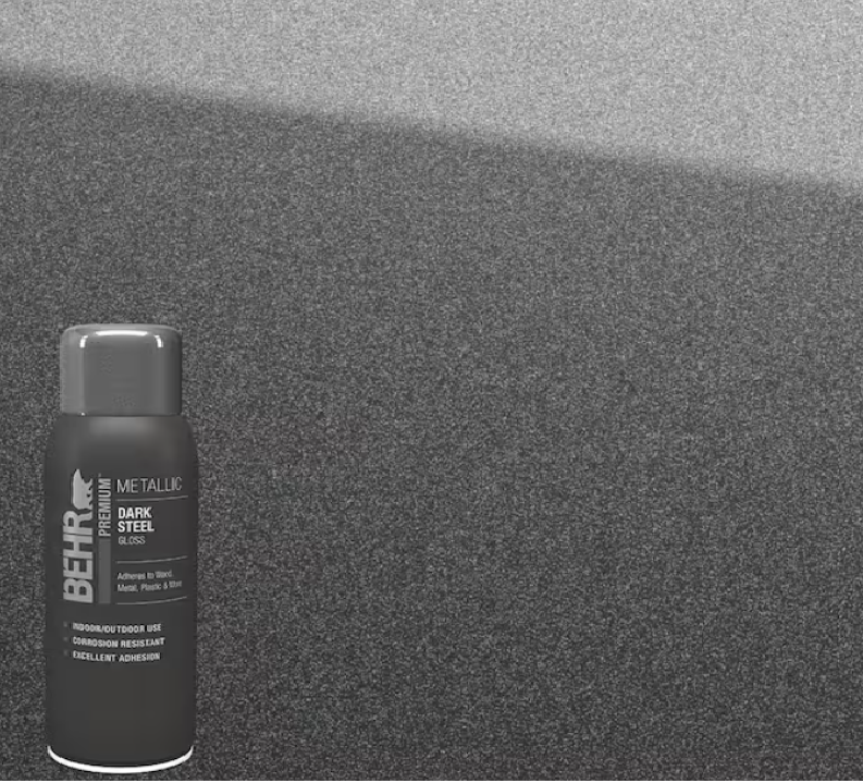 BEHR PREMIUM 11 oz. #SP-207 Dark Steel Gloss Interior/Exterior Metallic Spray Paint Aerosol