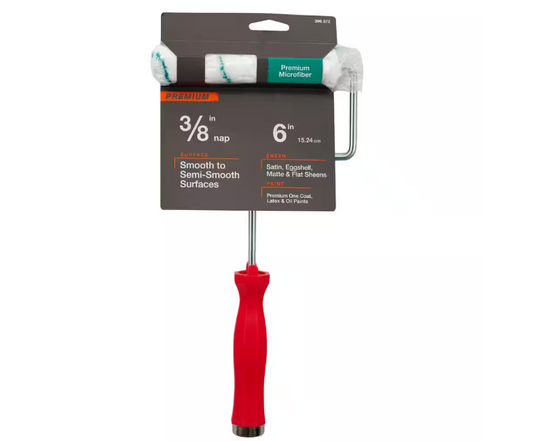 Private Brand Unbranded 6 in. x 3/8 in. Microfiber Mini Paint Roller with Frame
