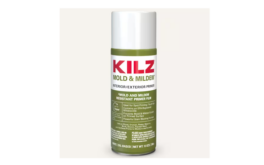 KILZ 13 oz. Mold & Mildew White Oil-Based Interior and Exterior Primer, Sealer and Stain-Blocker Aerosol