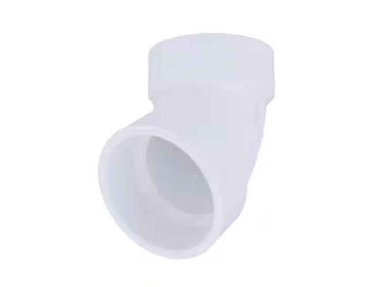 Charlotte Pipe 1 1/2 in. x 1 1/2 in. PVC Hub x Hub 60-Degree Elbow Fitting