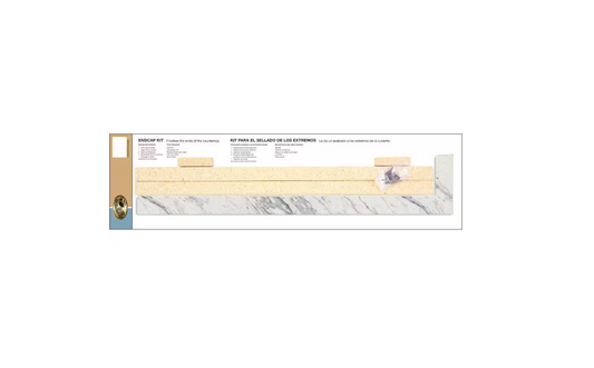 Hampton Bay Wilsonart Laminate End Cap Kit in Textured Calcutta Marble with Eased Edge