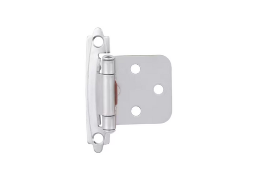Liberty 1 Pair Face Frame Variable Overlay Self-Closing Satin Nickel Cabinet Hinge (2 Pieces)