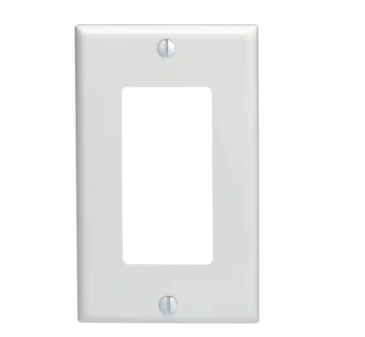 Leviton 1-Gang White Decora/Rocker Plastic Standard Wall Plate (10-Pack) 80401-WMP