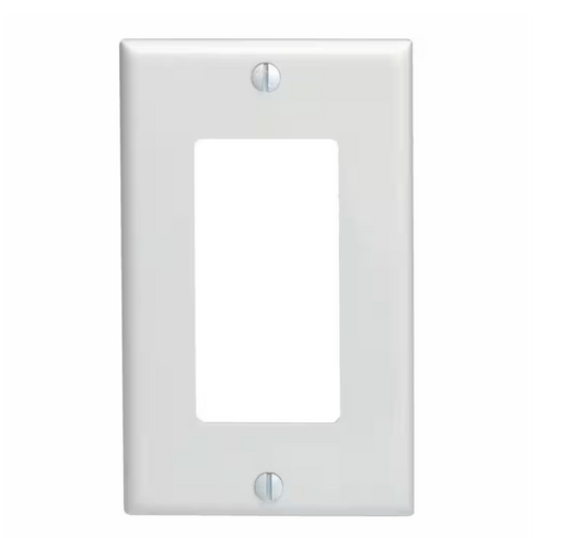 Leviton 1-Gang White Decora/Rocker Plastic Standard Wall Plate (10-Pack) 80401-WMP