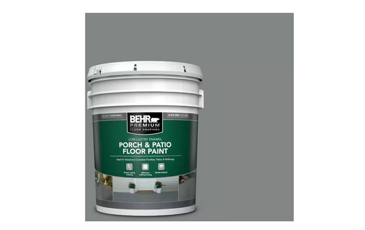 BEHR PREMIUM 5 gal. PFC-63 Slate Gray Low-Lustre Enamel Interior/Exterior Porch and Patio Floor Paint
