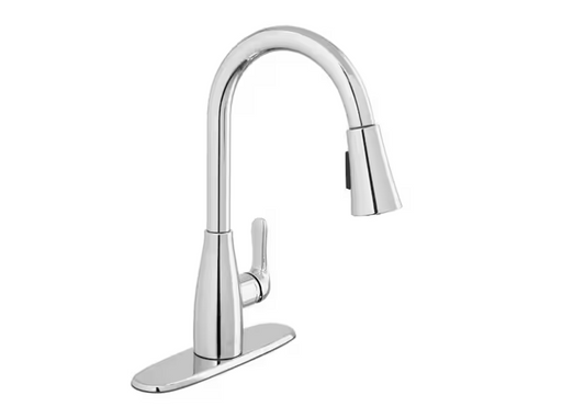 Glacier Bay McKenna Single-Handle Pull Down Sprayer Kitchen Faucet in Polished Chrome with TurboSpray and FastMount