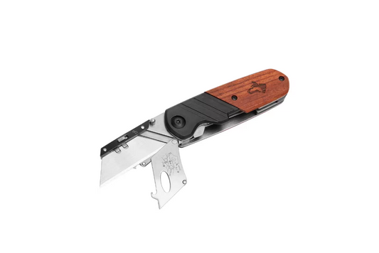 Husky 2-in-1 Folding Utility Knife and Sporting Knife