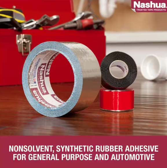 Nashua Tape 1.89 in. x 50 yd. 322 Multi-Purpose HVAC Foil Sealer Duct Tape|