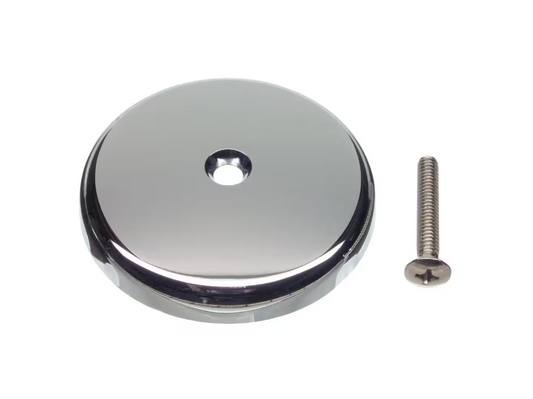 DANCO Single Hole Bathtub Drain Overflow Plate with Screw, Chrome