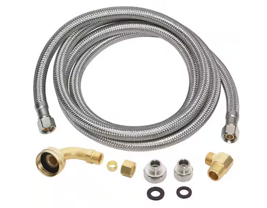 Everbilt 3/8 in. COMP x 3/8 in. COMP x 60 in. Universal Stainless Steel Dishwasher Connector