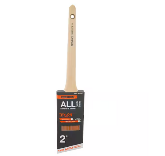 Premium 2 in. Polyester Trylon Thin Angled Sash Paint Brush