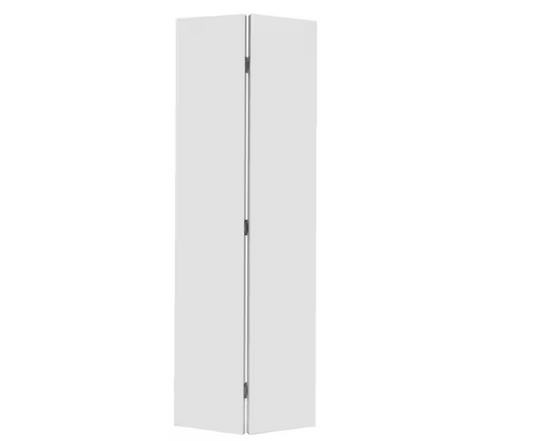 Masonite 30 in. x 80 in. No Panel Flush Hardboard Primed White Hollow-Core Smooth Composite Bi-fold Interior Door
