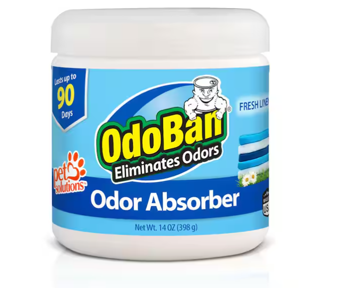 OdoBan 14 oz. Fresh Linen Solid Odor Absorber, Odor Eliminator for Smoke Odor & Musty Smell in Home, Bathroom, Pet Areas