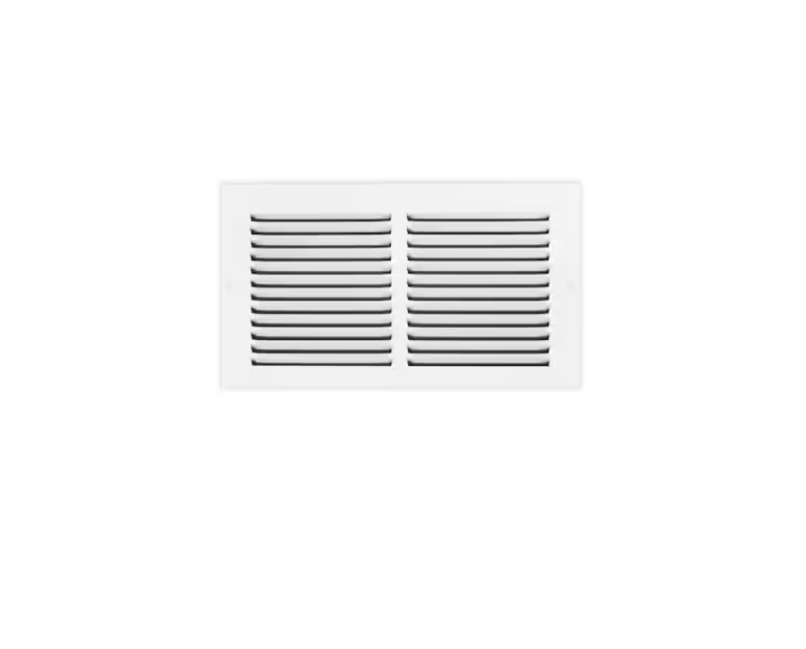 Everbilt 12 in. x 6 in. Steel Return Air Grille in White