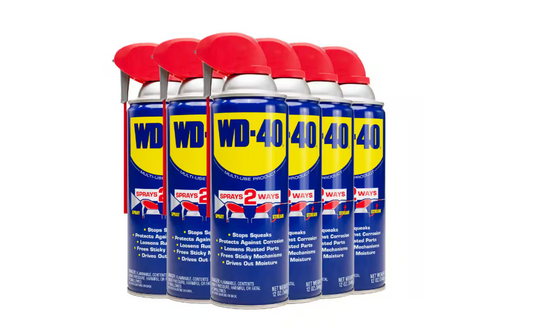 WD-40 12 oz. Classic Formula, Multi-Purpose Lubricant Spray with Smart Straw (6-Pack)